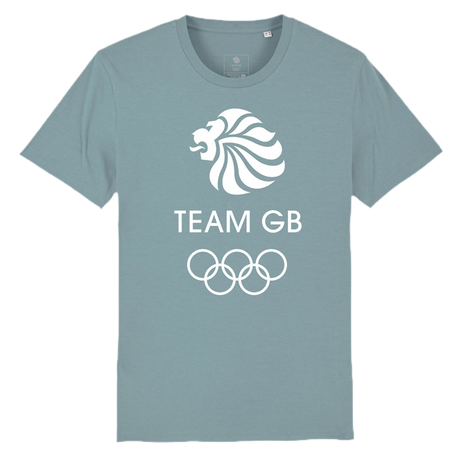 Team GB Olympic White Logo T-Shirt Men's - Citadel Blue
