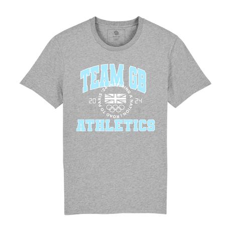 Team GB Athletics Varsity Grey T-Shirt