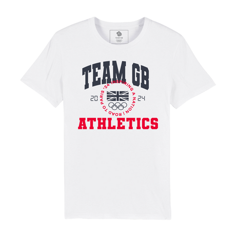 Team GB Athletics Varsity White T-Shirt