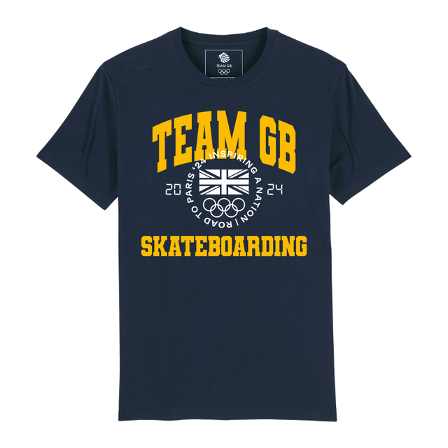 Team GB Varsity Skateboarding Navy T-shirt