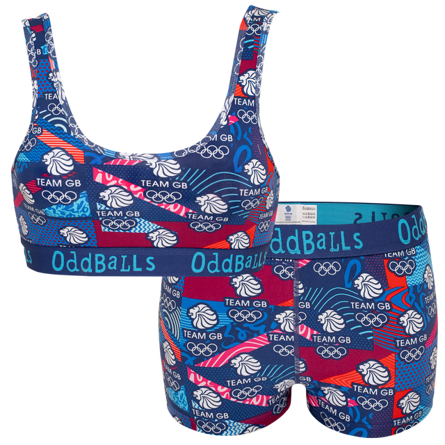 Oddballs Women's Bralette and Boxer set - Navy