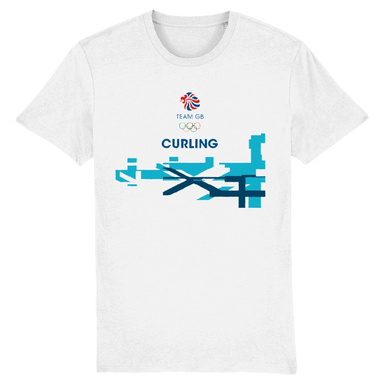 Team GB Curling Flag T-Shirt - White