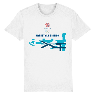 Team GB Freestyle Skiing Flag T-Shirt - White