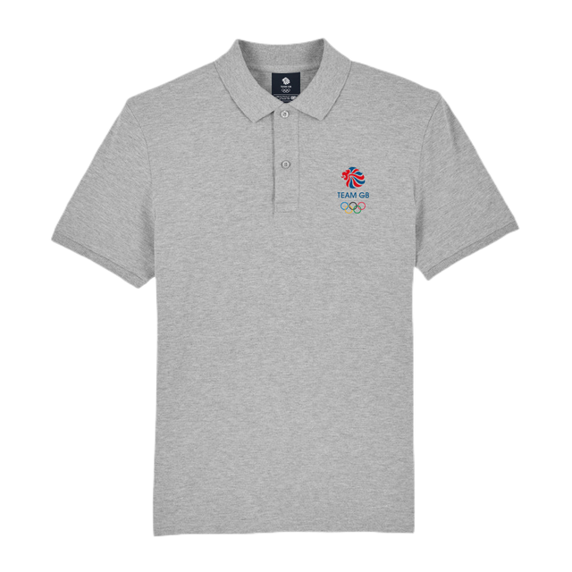 Team GB Olympic Small Colour Logo Polo Shirt Men's - Grey