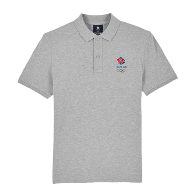 Team GB Olympic Small Colour Logo Polo Shirt Men's - Grey