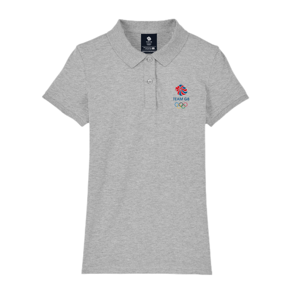 Team GB Olympic Small Colour Logo Polo Shirt Women's - Grey