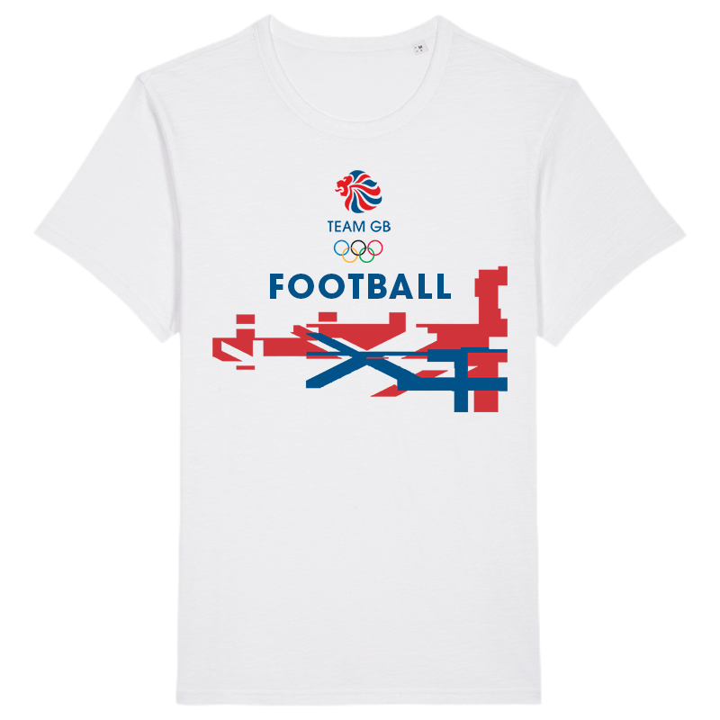 Team GB Football Flag T-Shirt - White