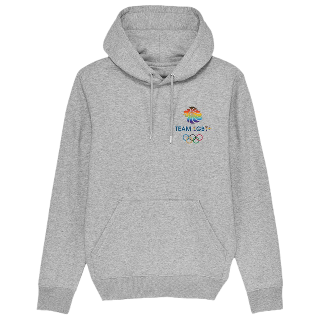 Grey Hoodie with Rainbow 'Team LGBT' Team GB Logo