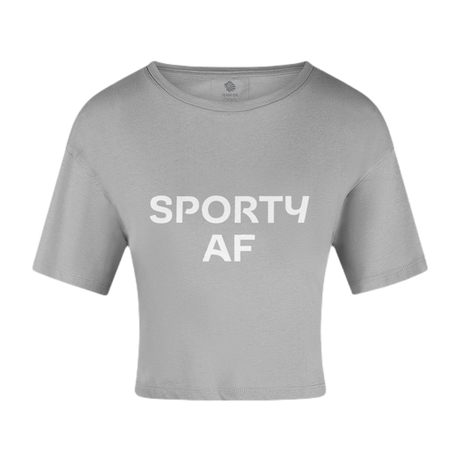 Team GB Sporty AF Women's Grey Crop Tee