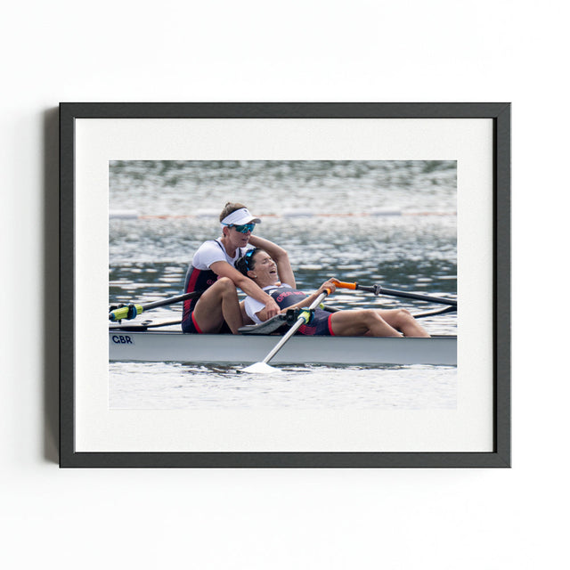 Team GB Paris Art Print 'Emily Craig & Imogen Grant Secure Gold in Rowing Dominance'