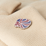 Sterling Silver Blue and Red Enamel Pin