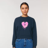 Team GB Graffiti Cropped Sweatshirt Navy