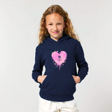 Team GB Kids Heart Graffiti Hoodie Navy