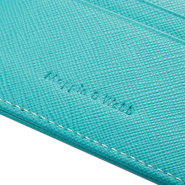 Mappin & Webb Team GB Saffiano Leather Wallet - Turquoise