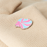 Mappin & Webb Team GB Sterling Silver Pin with Pink and Blue Enamel