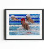 Team GB Paris Art Print "Adam Peaty Silver Olympic Comeback"