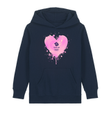 Team GB Kids Heart Graffiti Hoodie Navy