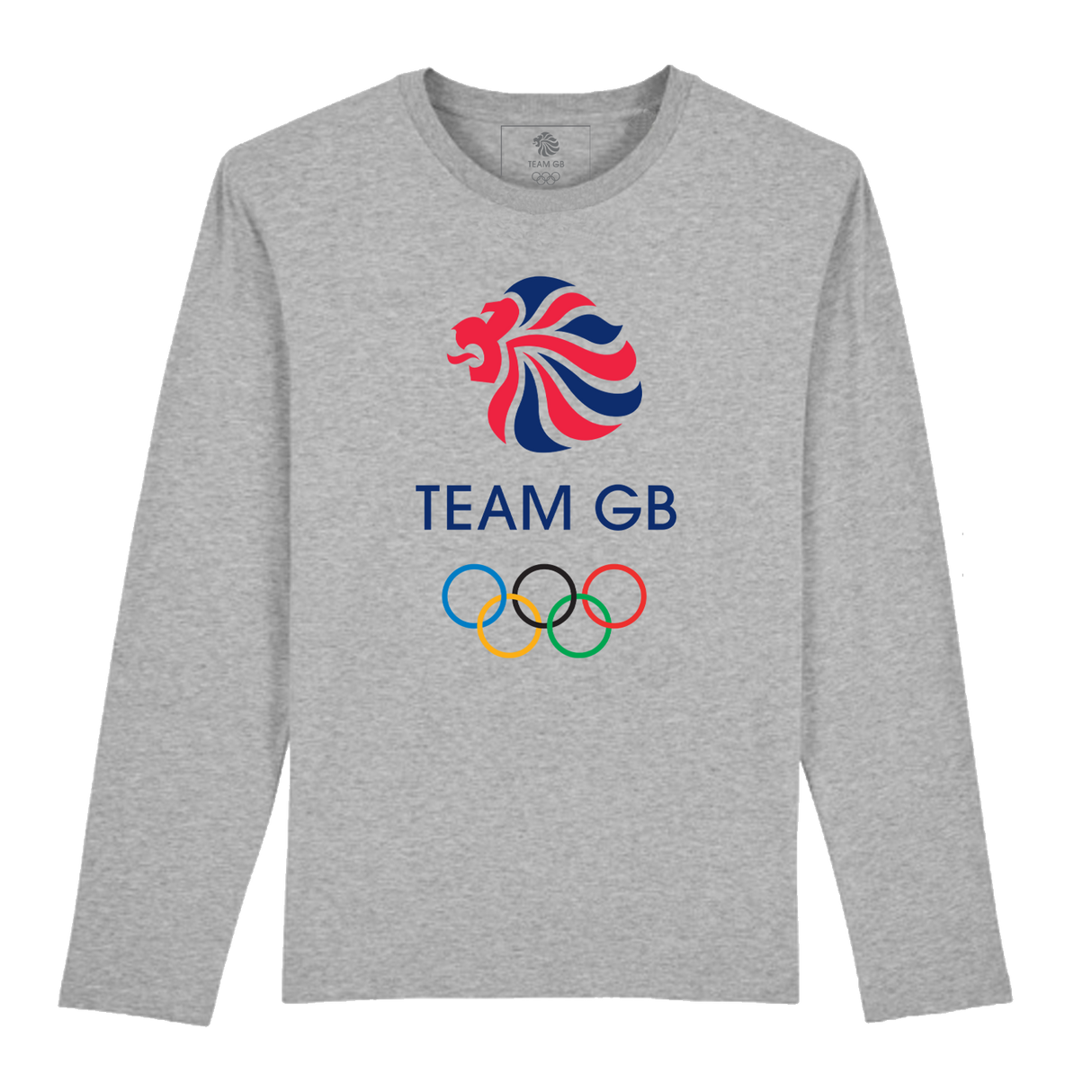 Team GB Lion Long Sleeve Heather Grey T-shirt