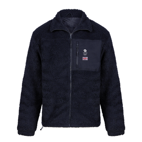 Team GB Embroidered Navy Sherpa Fleece