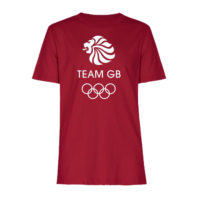 Team GB Olympic White Logo T-Shirt Kids - Red
