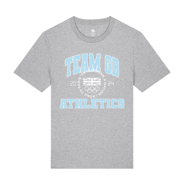 Team GB Athletics Varsity Heather Grey T-Shirt