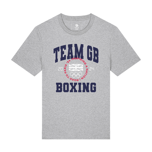 Team GB Boxing Varsity Heather Grey T-Shirt