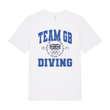 Team GB Diving Varsity White T-Shirt