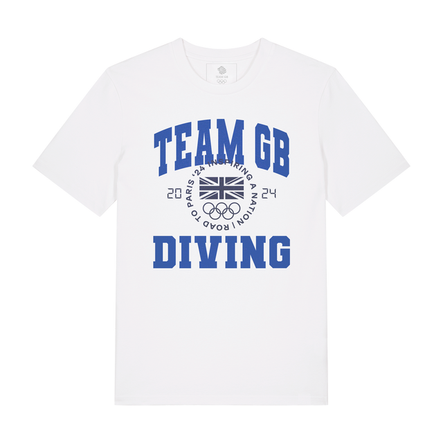 Team GB Diving Varsity White T-Shirt