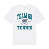 Team GB Tennis Varsity White T-Shirt