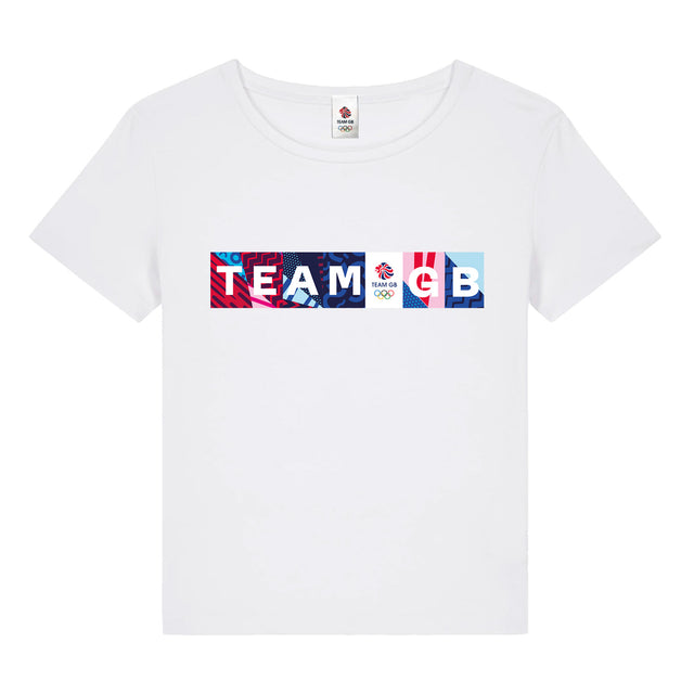 Team GB Montmartre Women's White Printed T-Shirt