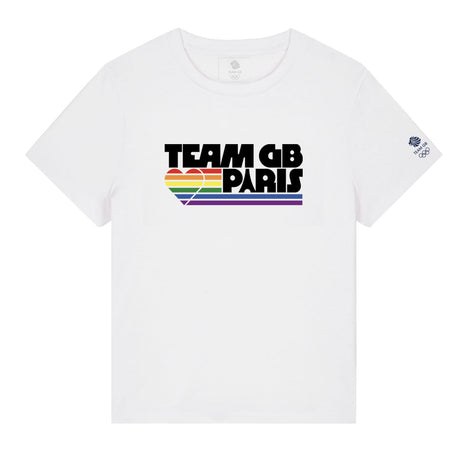 Team GB Women's Elancourt Pride Rainbow White T-shirt