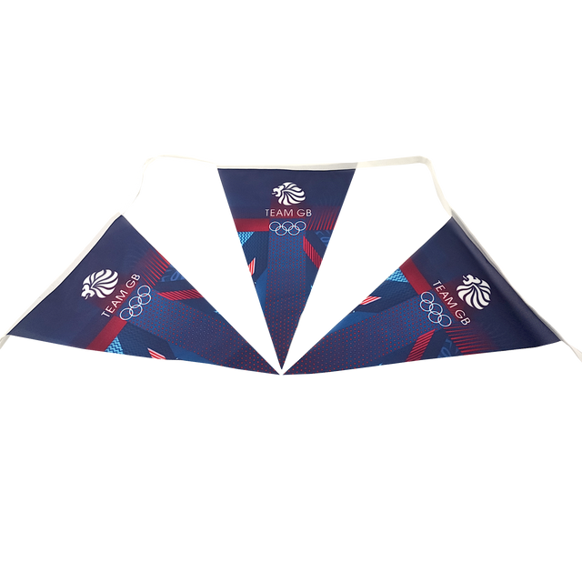 Team GB Supporters Recycled Union Jack Pattern Bunting 5 Metre