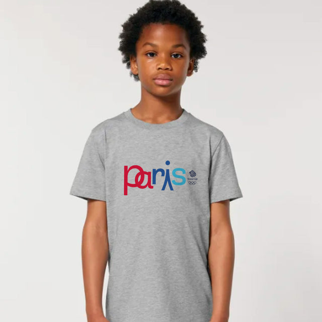 Team GB Eiffel Kids T-shirt Grey