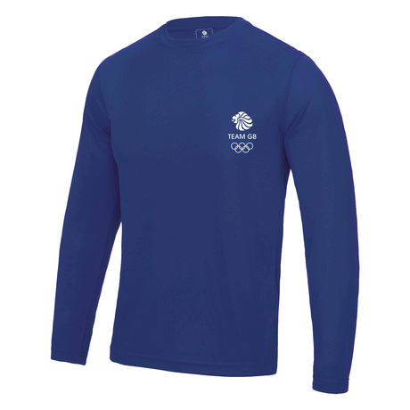 Team GB Active Men's Long Sleeve Blue T-shirt