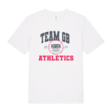 Team GB Athletics Varsity White T-Shirt