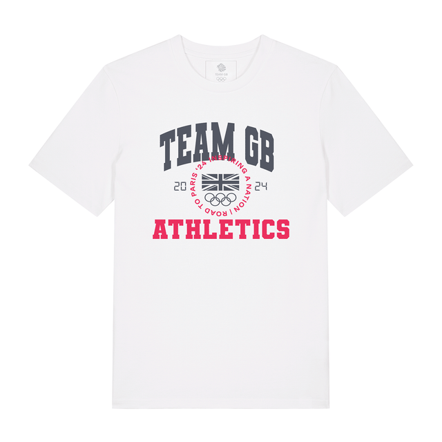 Team GB Athletics Varsity White T-Shirt