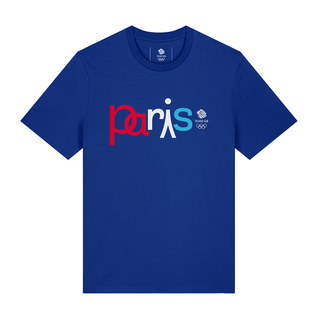 Team GB Eiffel Logo Printed T-shirt Blue