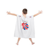 Team GB Kids White Towel Poncho