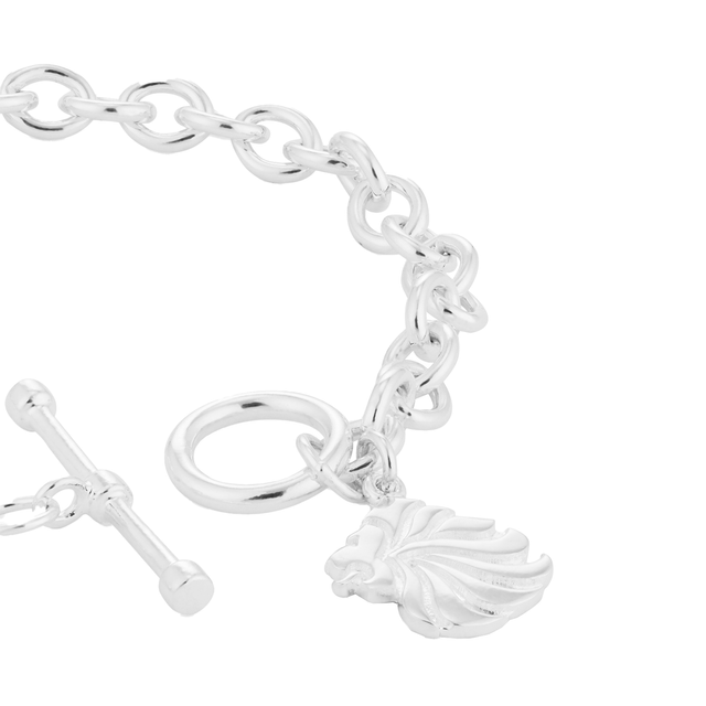 Team GB Sterling Silver Toggle Bracelet with Lion Charm