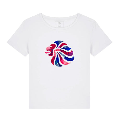 Team GB Abstract Lion Women's T-Shirt White