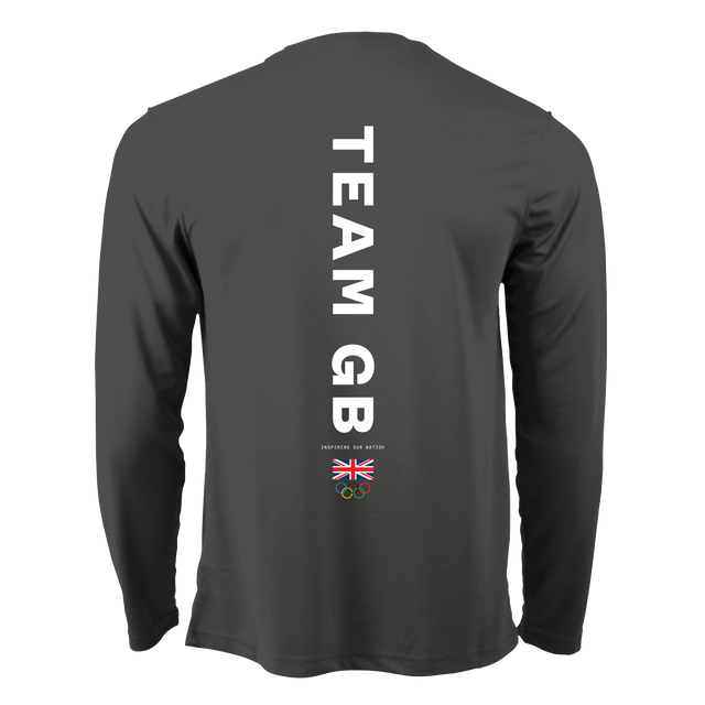 Team GB Active Men's Long Sleeve Black T-shirt