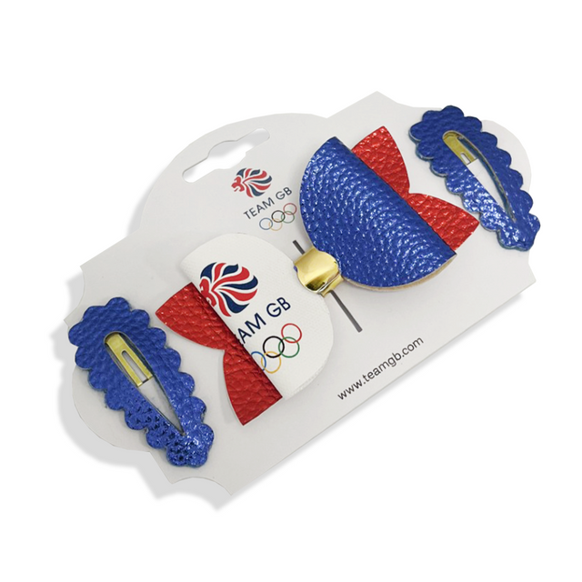 Team GB Hair Bow and Clip Set