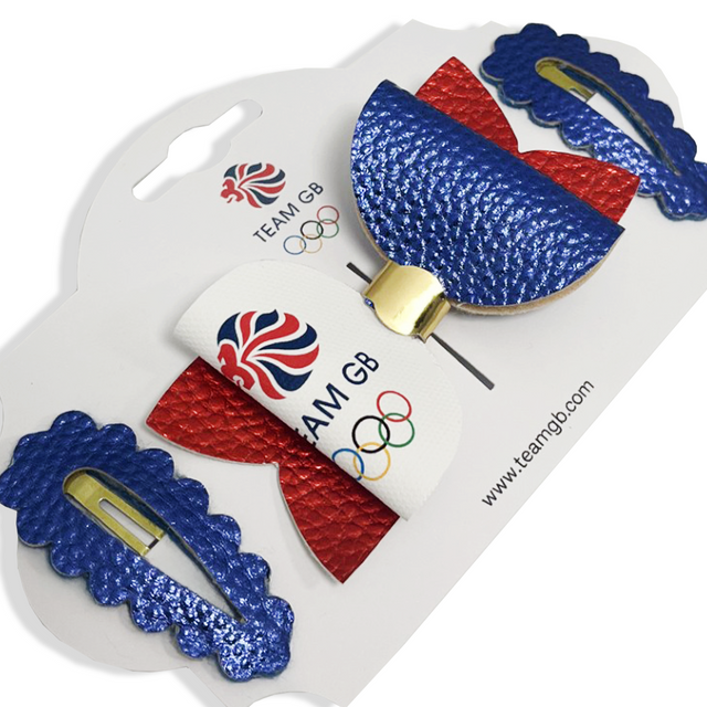 Team GB Hair Bow and Clip Set