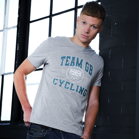 Team GB Cycling Varsity Heather Grey T-Shirt