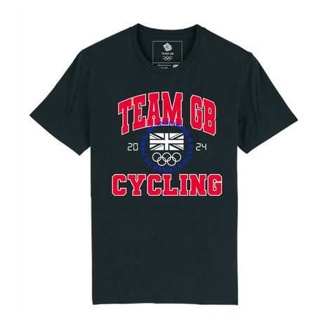 Team GB Varsity Cycling Black T-shirt