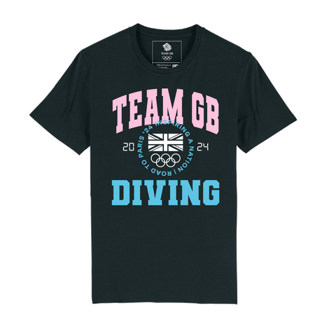 Team GB Varsity Diving Black T-shirt 