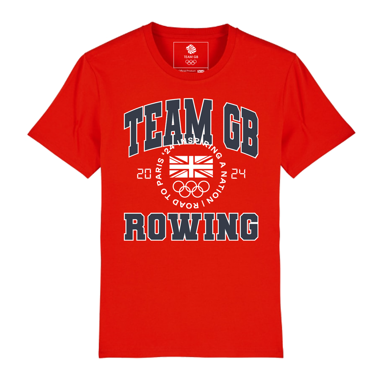 Team GB Varsity Rowing Bright Red T-Shirt