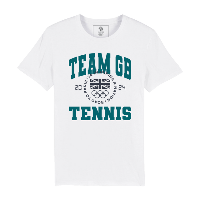 Team GB Varsity Tennis White T-shirt
