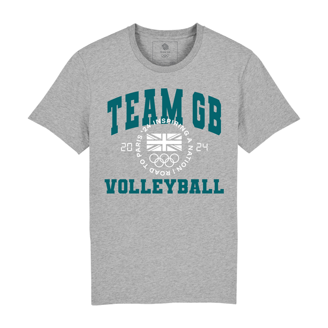 Team GB Varsity Volleyball Grey T-shirt