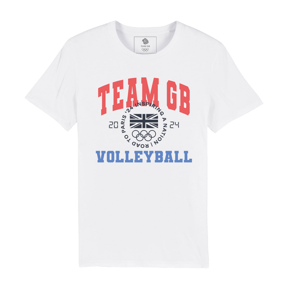 Team GB Varsity Volleyball White T-shirt